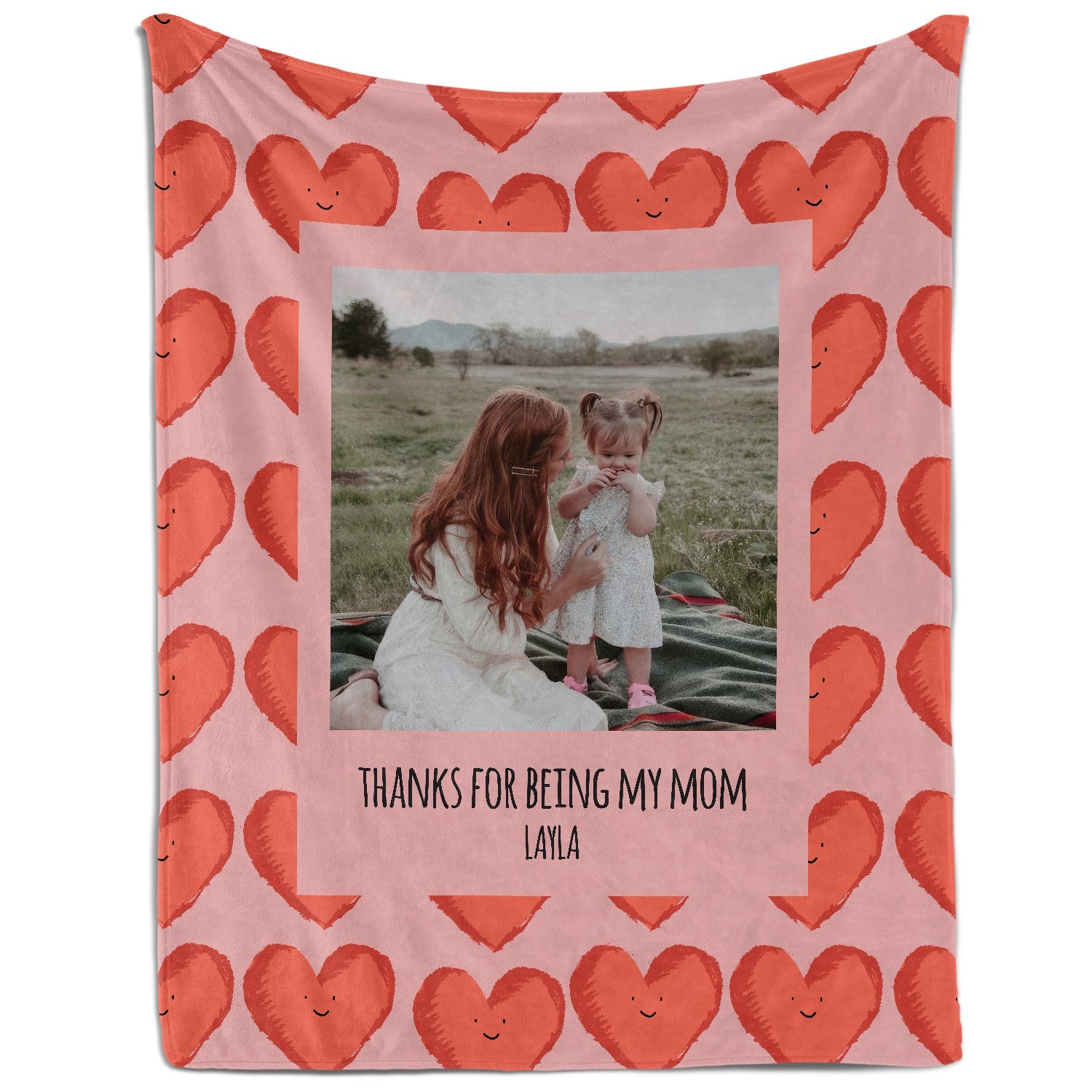 Thanks For Being My Mom Personalized Mother's Day, Birthday, Valentine's  Day or Christmas gift For Mom Custom Blanket MyMindfulGifts