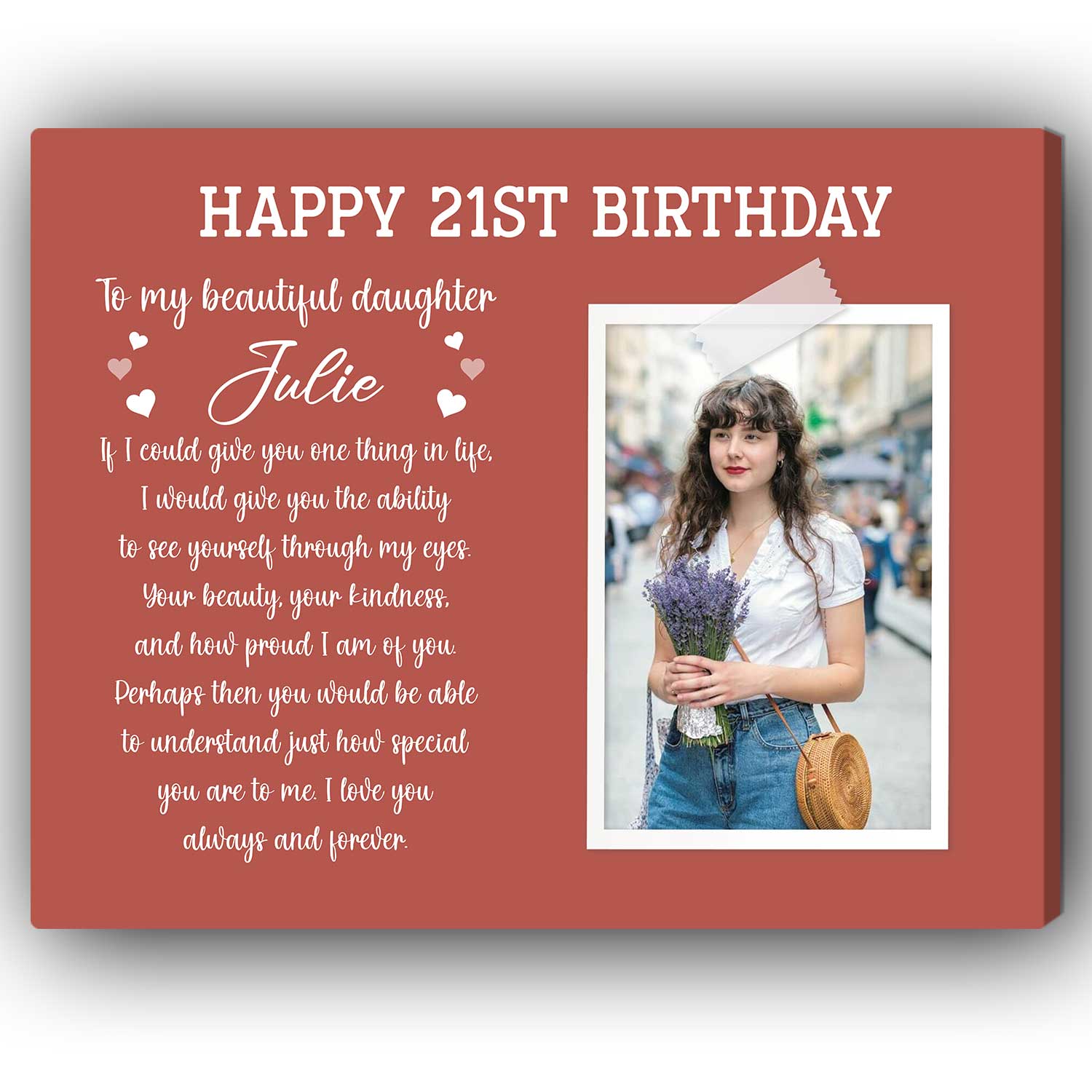Happy 21st Birthday Personalized 21st Birthday gift For Daughter