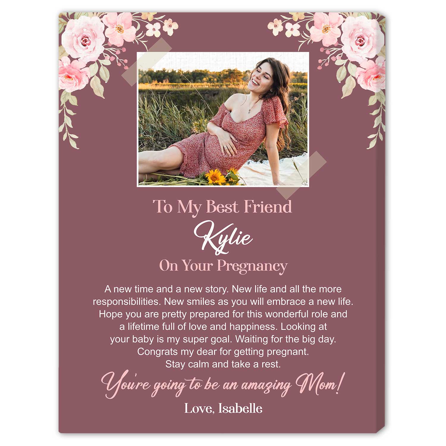 To My Best Friend On Your Pregnancy Personalized gift For