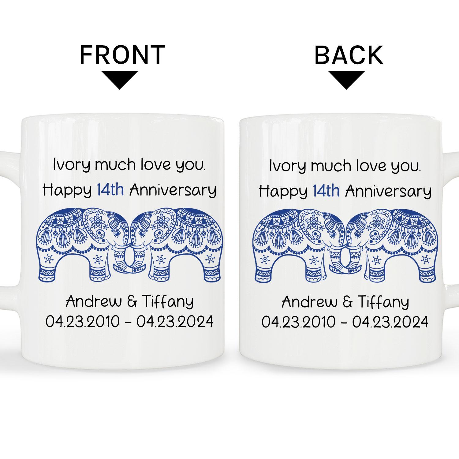 Happy 14th Anniversary - Personalized 14 Year Anniversary gift For Hus ...