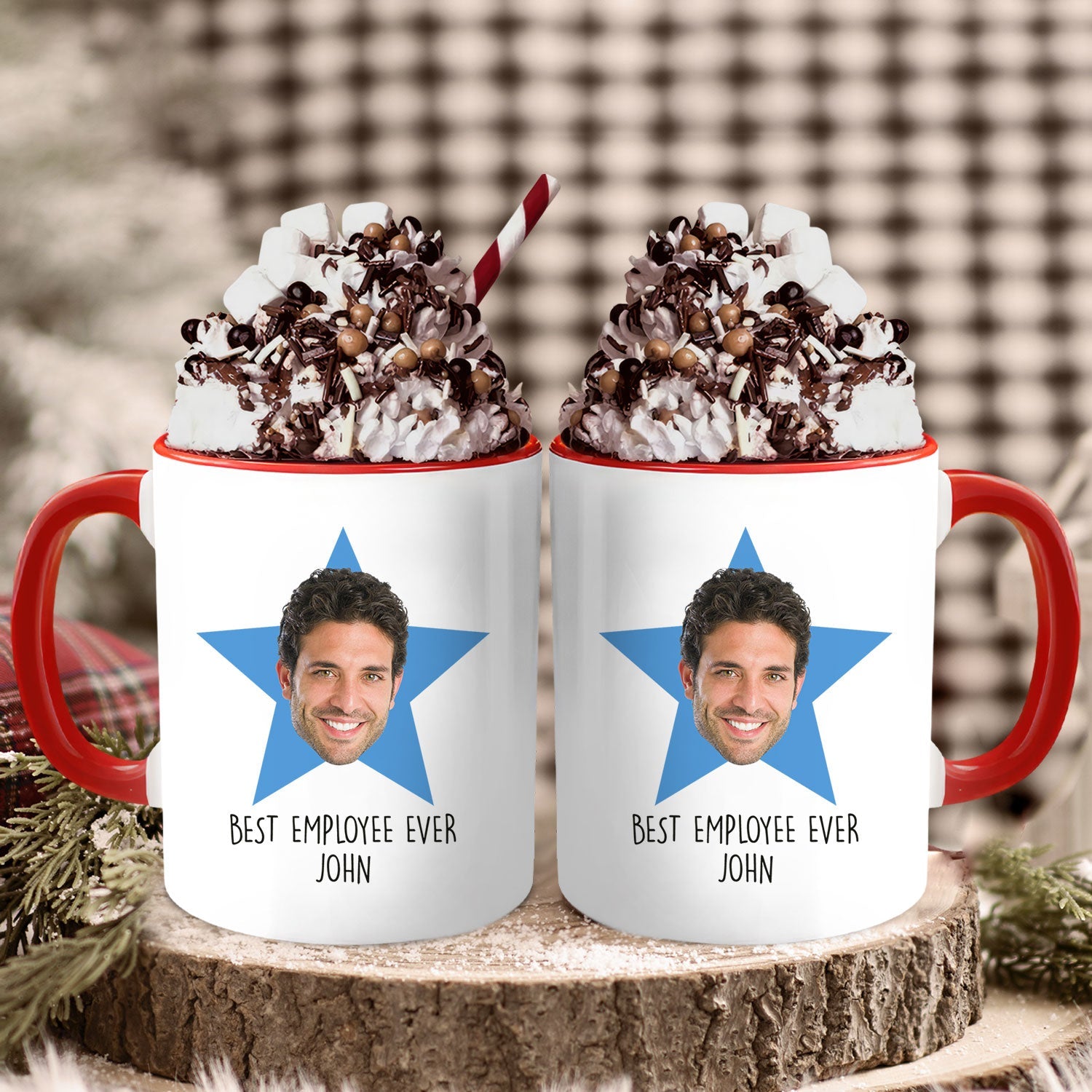 Best Employee Ever - Personalized Birthday or Christmas gift For Employee - Custom Accent Mug