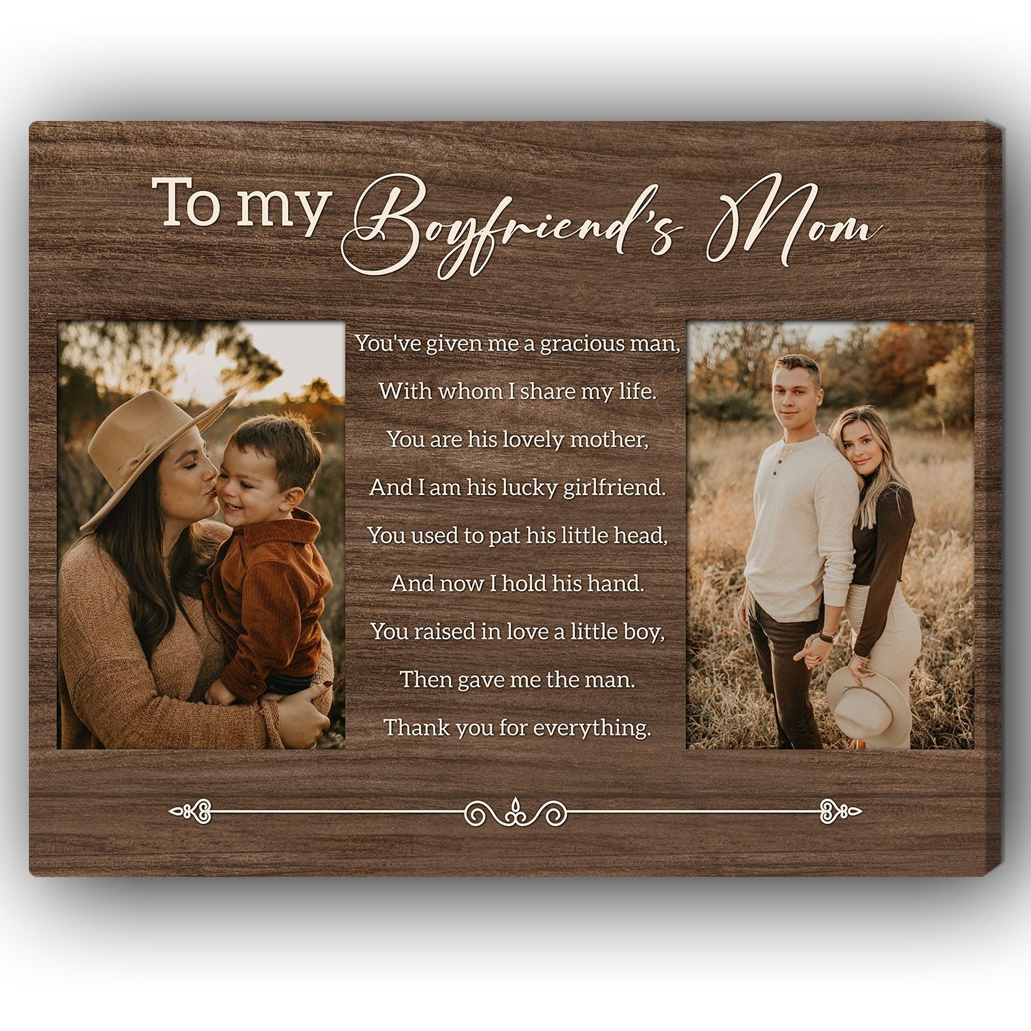 Personalized Gifts Christmas Gift For Boyfriends Mom To My Boyfriend's Mom Personalized Mother's Day, Birthday Or Christmas Gift For Boyfriend's Mom