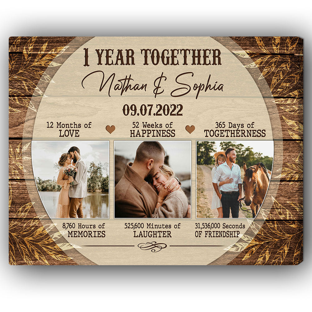 Year Anniversary gift for Him for Her Personalized One Year