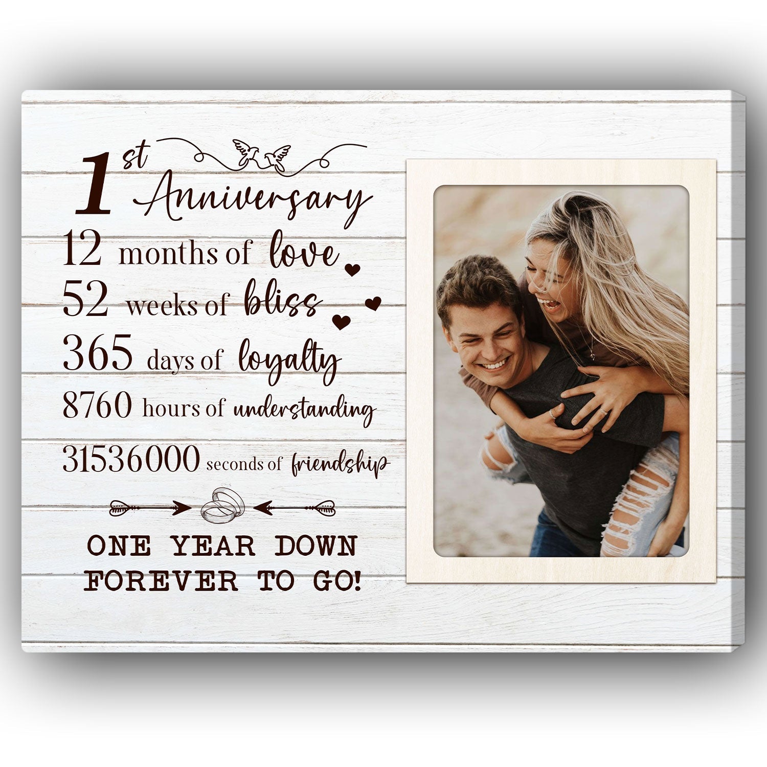 Happy 1st Anniversary Keychain - 365 Days Together Keyring Gift For Husband, Wife, Boyfriend, Girlfriend (Stainless Steel) - View #6