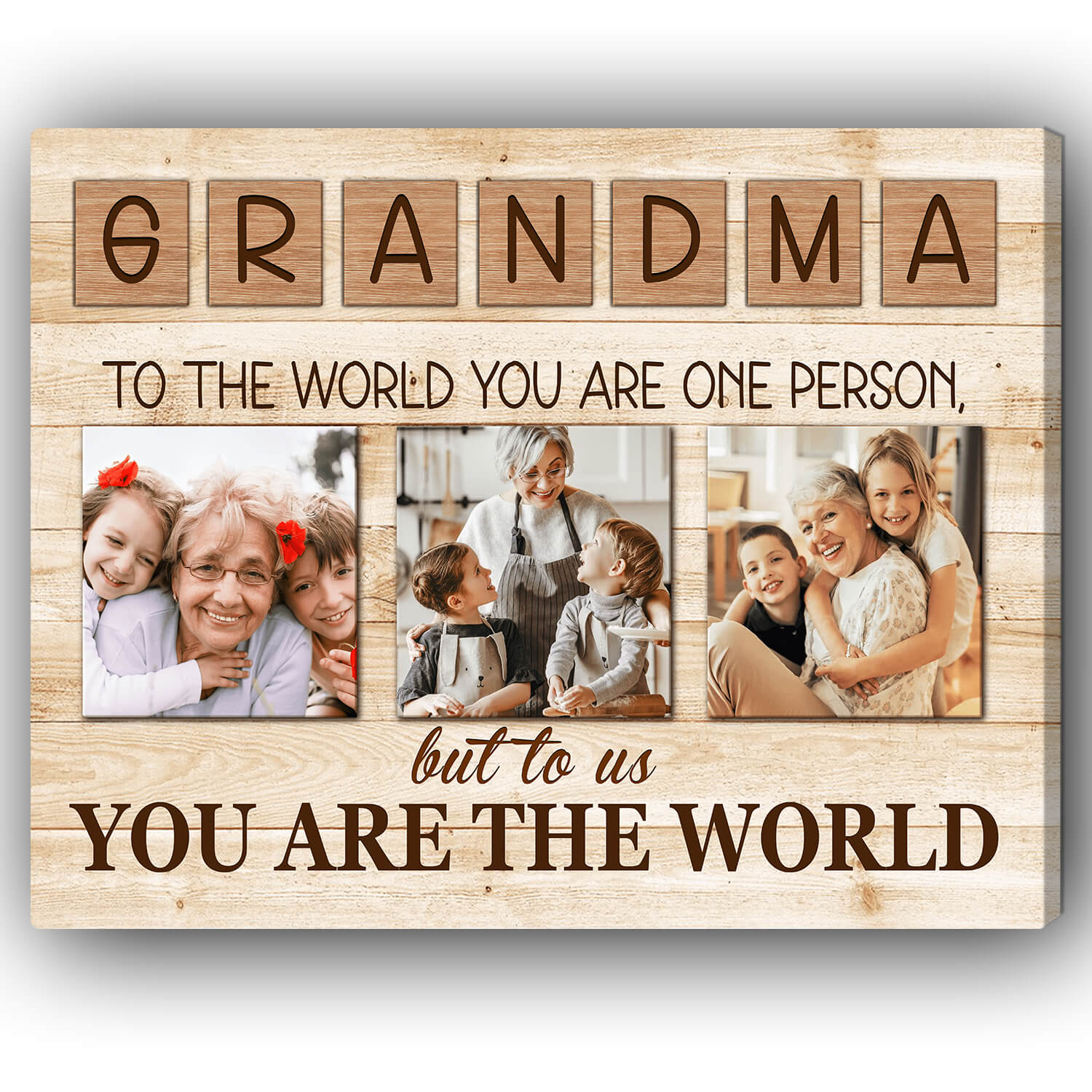 Grandma Personalized Gift Mother's Day Gift For Grandma Canvas Print - Oh  Canvas