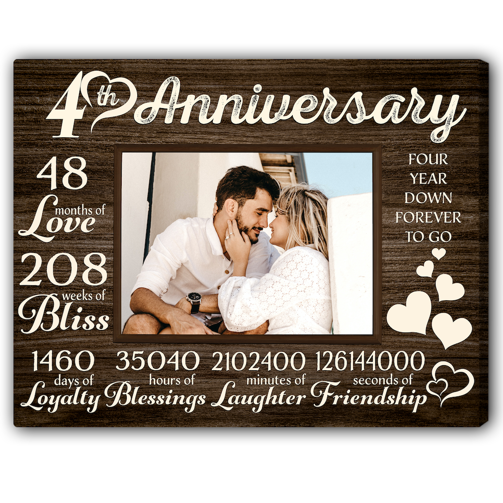 4th Anniversary Gifts for Wife, 4 Year Wedding Anniversary Gift for Husband
