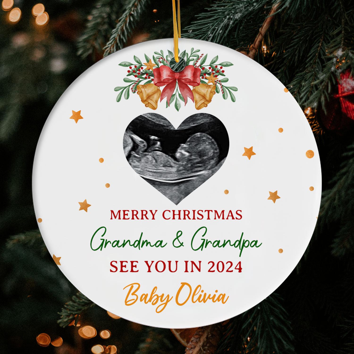 Merry Christmas Grandma Grandpa Personalized First Christmas