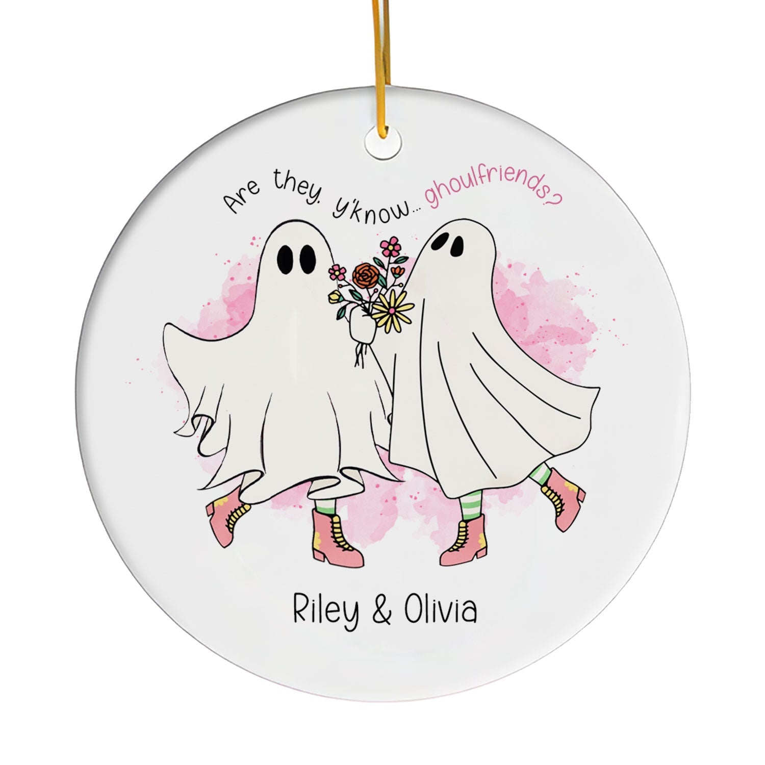 For Lesbian Couple You And Me And The World To See - Personalized Anniversary Or Valentin – My Mindful Gifts Heart Ceramic Ornament