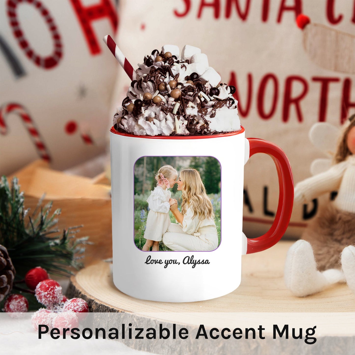 I Smile Because You Are My Stepmother - Personalized Mother's Day, Birthday, Valentine's Day or Christmas gift For Step Mom - Custom Accent Mug - MyMindfulGifts