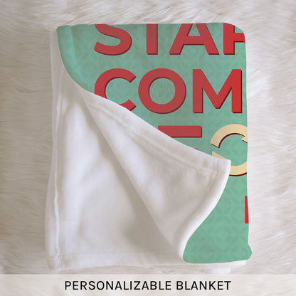 Eat. Sleep. Start a company. Repeat - Personalized Birthday or Christmas gift For Startup Founder - Custom Blanket - MyMindfulGifts