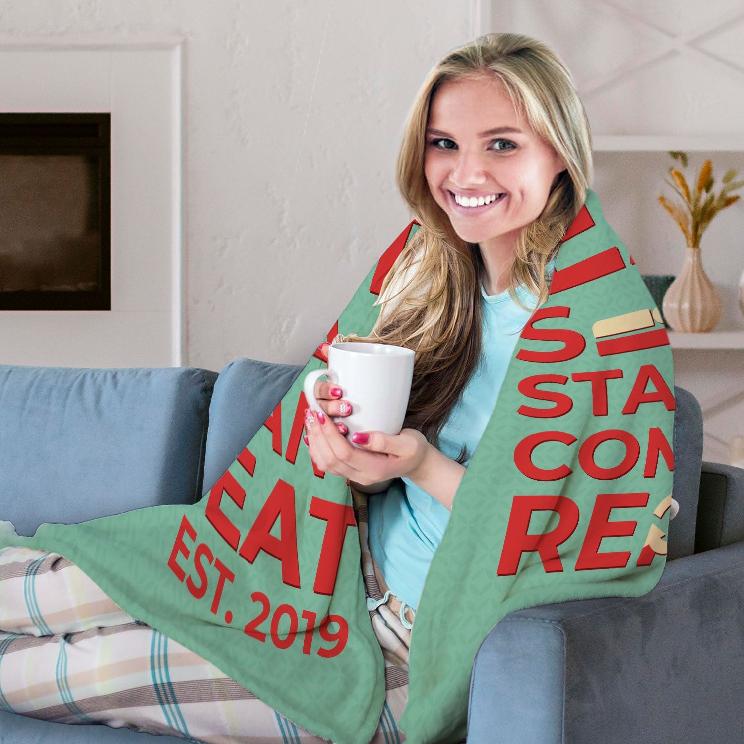 Eat. Sleep. Start a company. Repeat - Personalized Birthday or Christmas gift For Startup Founder - Custom Blanket - MyMindfulGifts