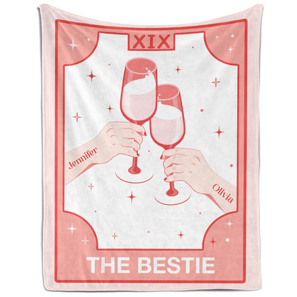 The Bestie - Personalized Galetine's Day, Birthday or Christmas gift For Friends - Custom Blanket - MyMindfulGifts