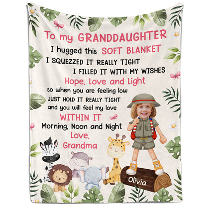 To My Granddaughter - Personalized Mother's Day, Birthday, Valentine's Day or Christmas gift For Granddaughter - Custom Blanket - MyMindfulGifts