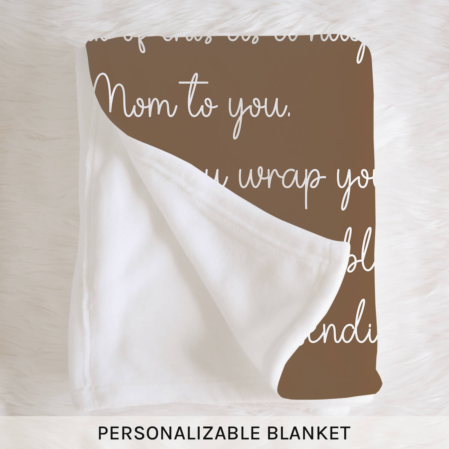Think Of This  As A Hug From Mom To You - Personalized Memorial gift For Loss Of Mother, For Mom In Heaven - Custom Blanket - MyMindfulGifts