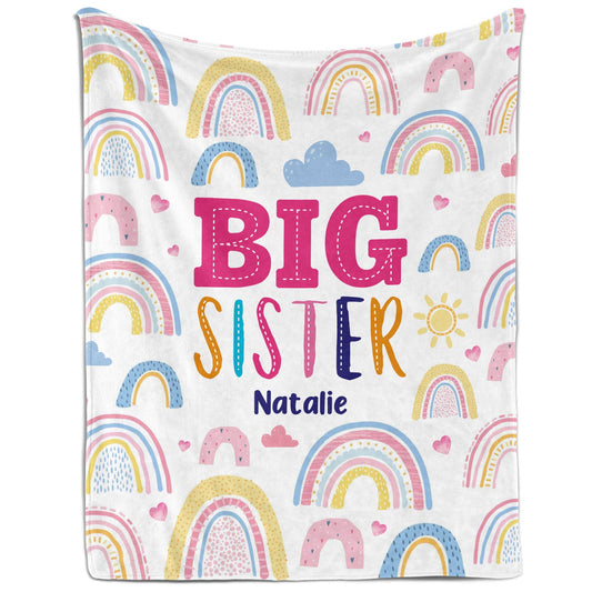Big Sister - Personalized  gift For Big Sister - Custom Blanket - MyMindfulGifts