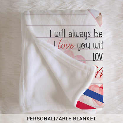 I Will Always Be Your Little Girl - Personalized  gift For Mom From Daughter - Custom Blanket - MyMindfulGifts