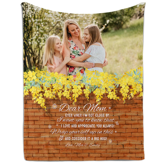 Dear Mom - Personalized  gift For Mom - Custom Blanket - MyMindfulGifts
