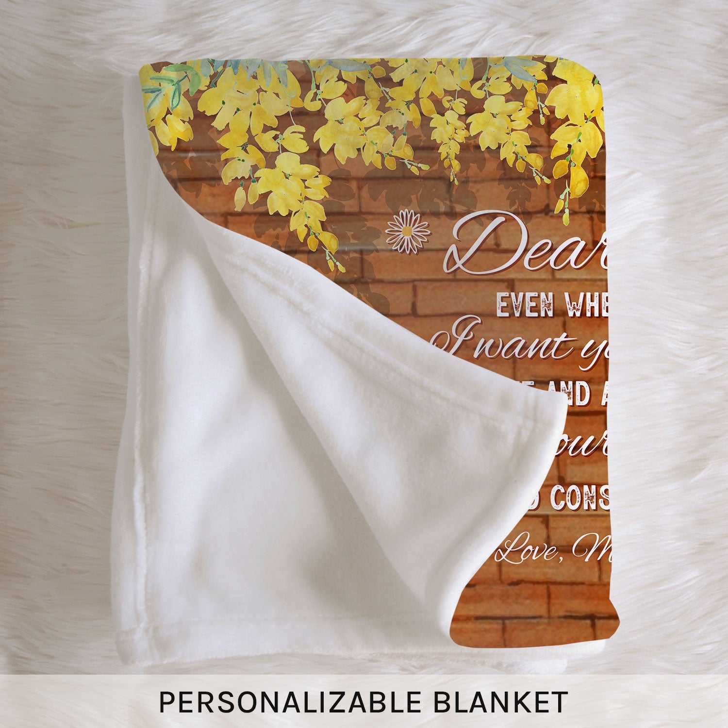 Dear Mom - Personalized  gift For Mom - Custom Blanket - MyMindfulGifts