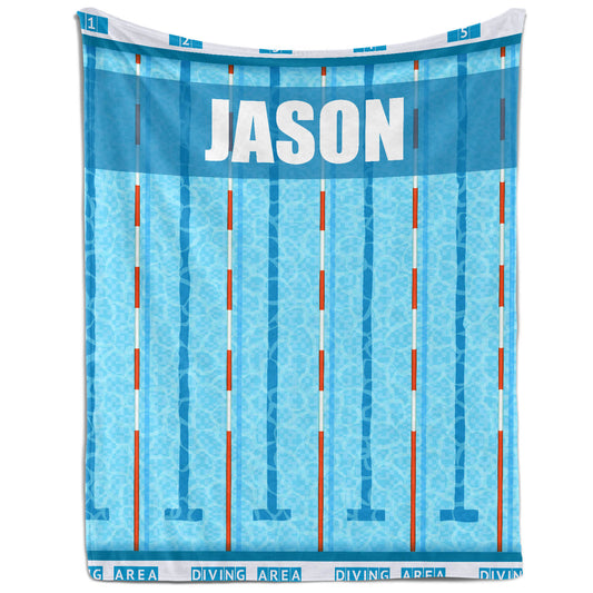 Swimming Pool - Personalized  gift For Swimmer - Custom Blanket - MyMindfulGifts