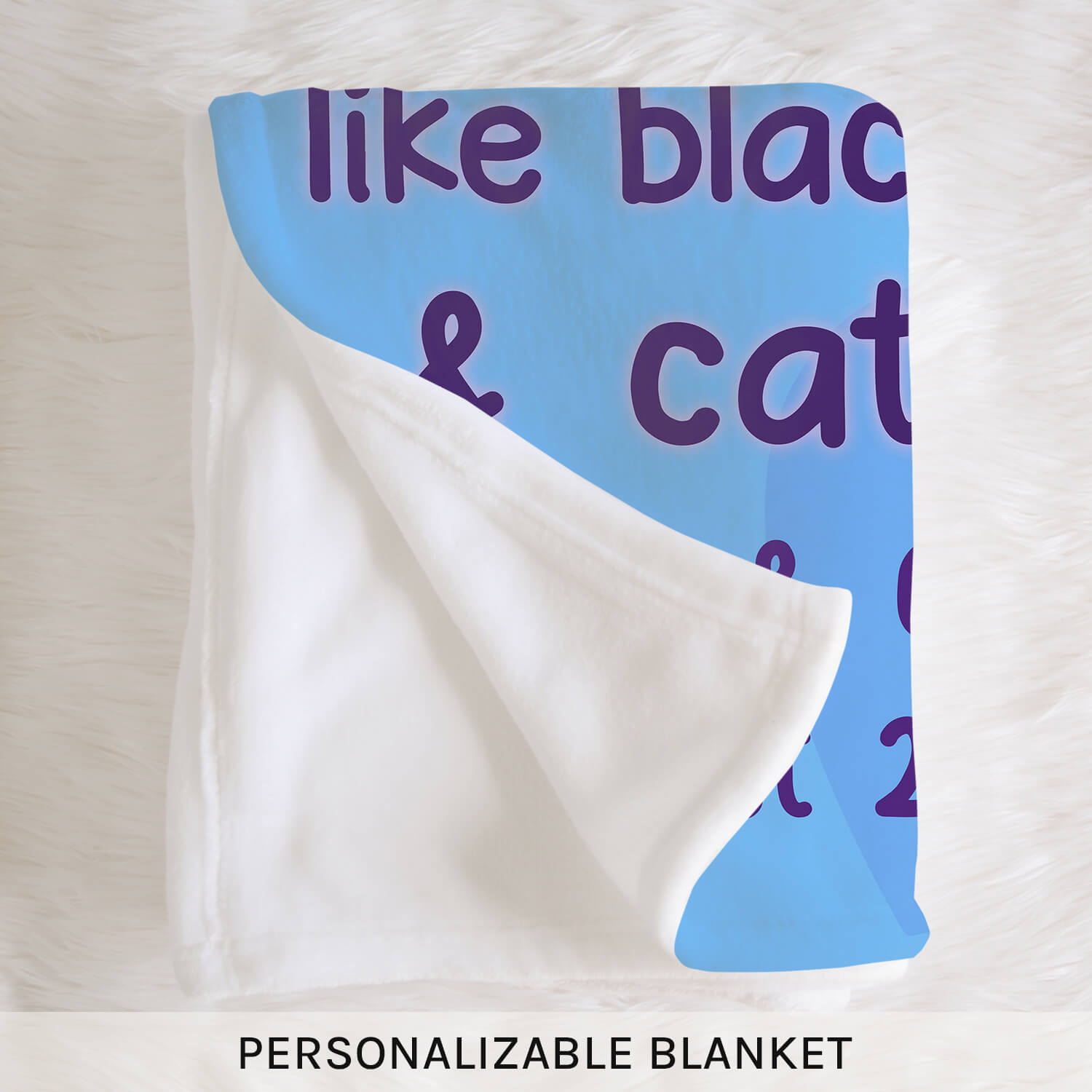 We Belong Together Like Black Jeans And Cat Hair - Personalized Anniversary, Valentine's Day, Birthday or Christmas gift For Him or Her - Custom Blanket - MyMindfulGifts