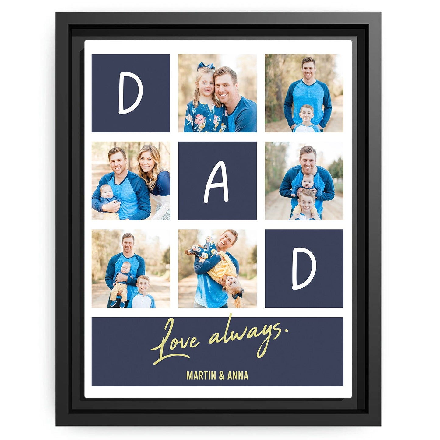 Love Always - Personalized Father's Day, Birthday, Valentine's Day or Christmas gift For Dad - Custom Canvas Print - MyMindfulGifts