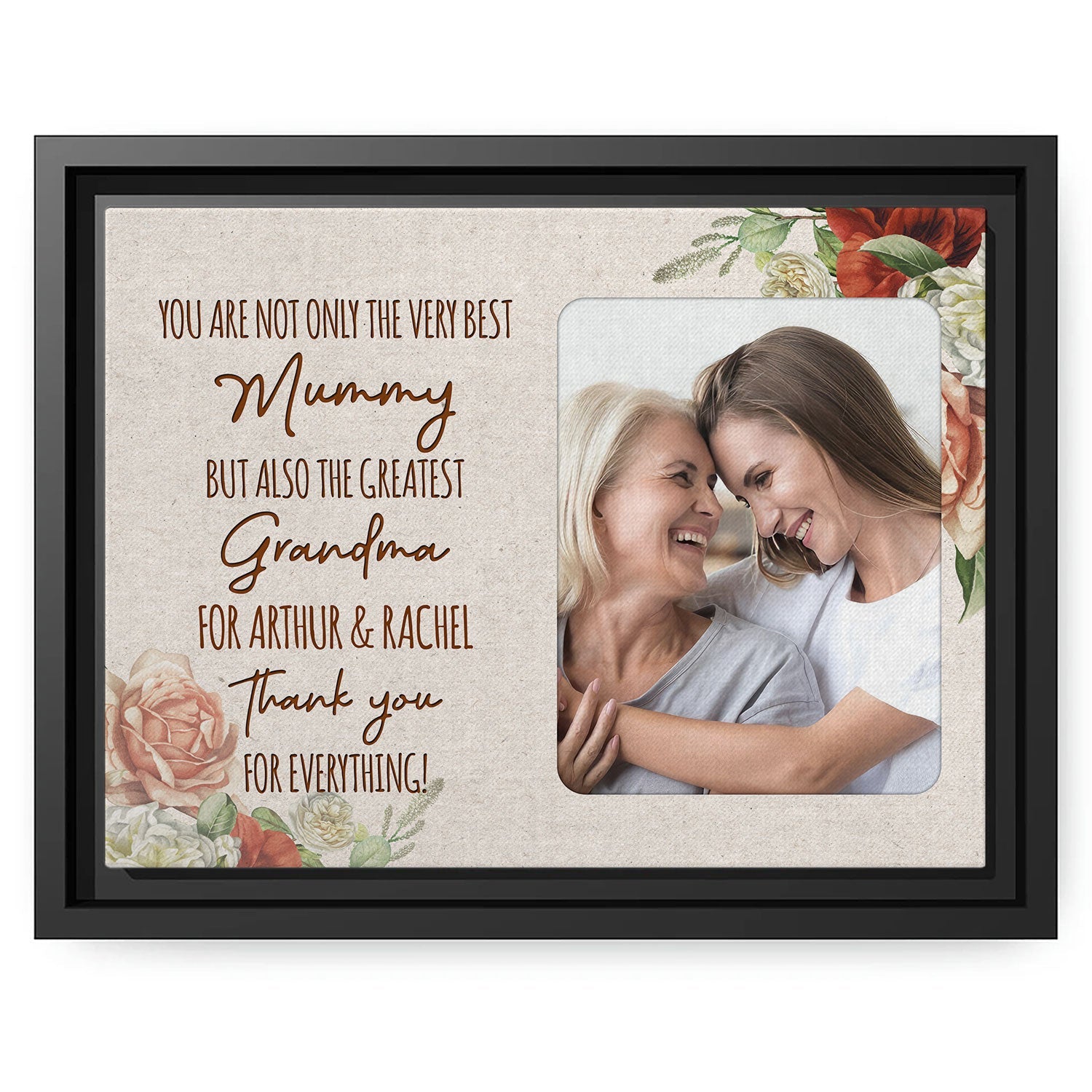 The Greatest Grandma - Personalized Mother's Day, Birthday, Valentine's Day or Christmas gift For Grandma - Custom Canvas Print - MyMindfulGifts