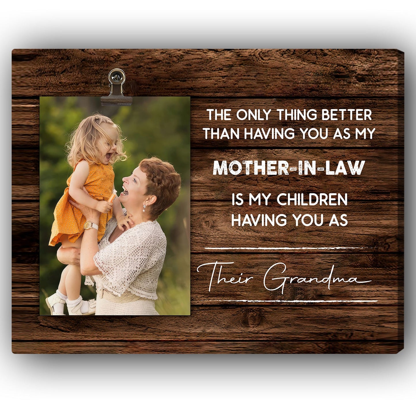 The Only Thing Better Than Having You As My Mother In Law - Personalized Mother's Day, Birthday, Valentine's Day or Christmas gift For Mother In Law - Custom Canvas Print - MyMindfulGifts