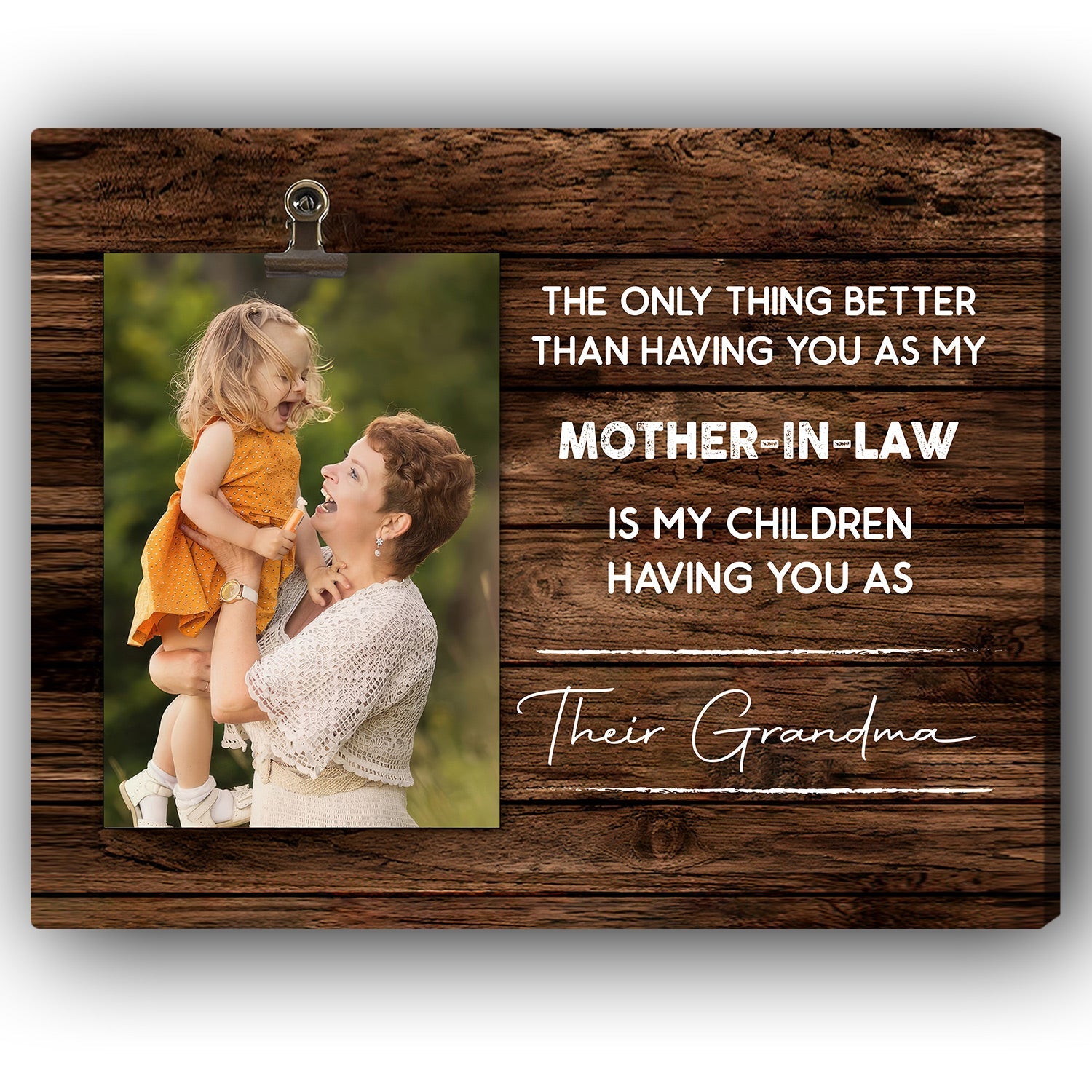 The Only Thing Better Than Having You As My Mother In Law - Personalized Mother's Day, Birthday, Valentine's Day or Christmas gift For Mother In Law - Custom Canvas Print - MyMindfulGifts