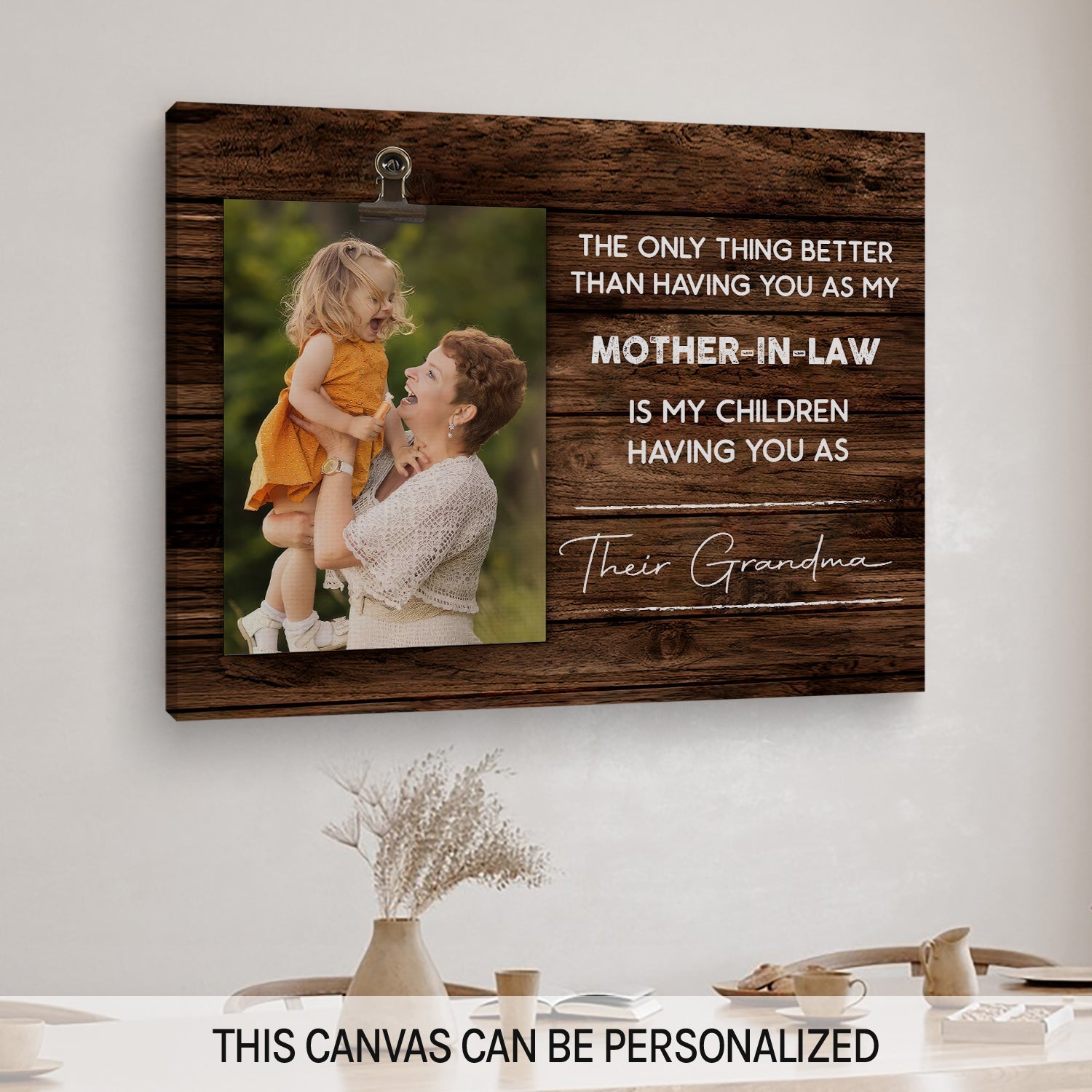 The Only Thing Better Than Having You As My Mother In Law - Personalized Mother's Day, Birthday, Valentine's Day or Christmas gift For Mother In Law - Custom Canvas Print - MyMindfulGifts