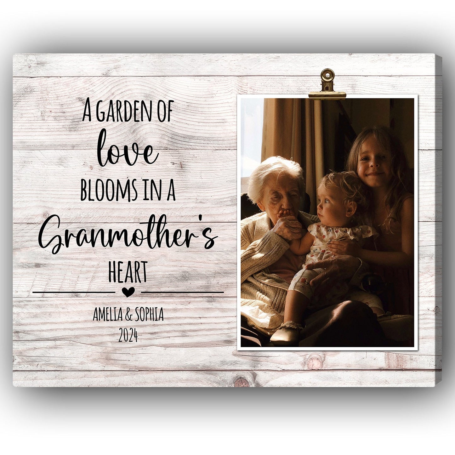 A Garden Of Love Blooms In A Grandmother's Heart - Personalized  gift For Grandma - Custom Canvas Print - MyMindfulGifts