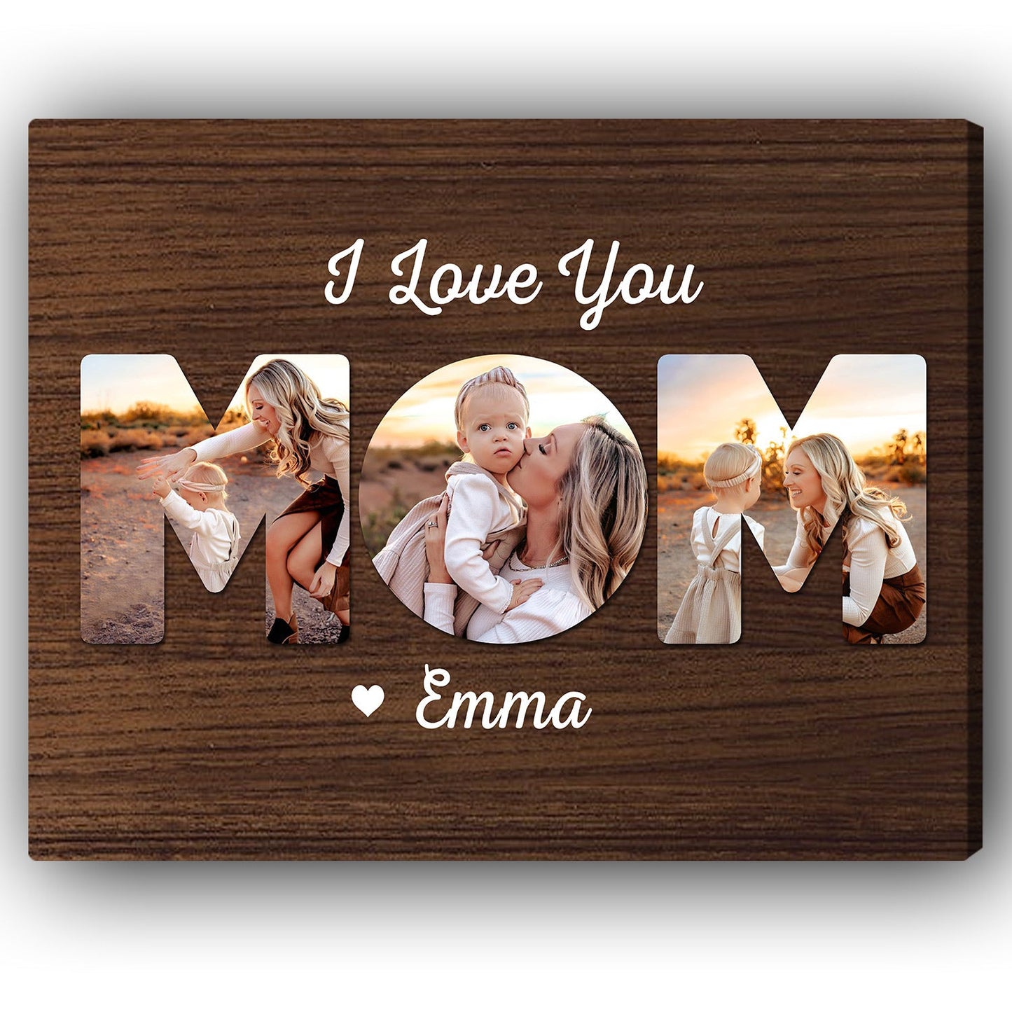 I Love You Mom - Personalized  gift For Mom - Custom Canvas Print - MyMindfulGifts