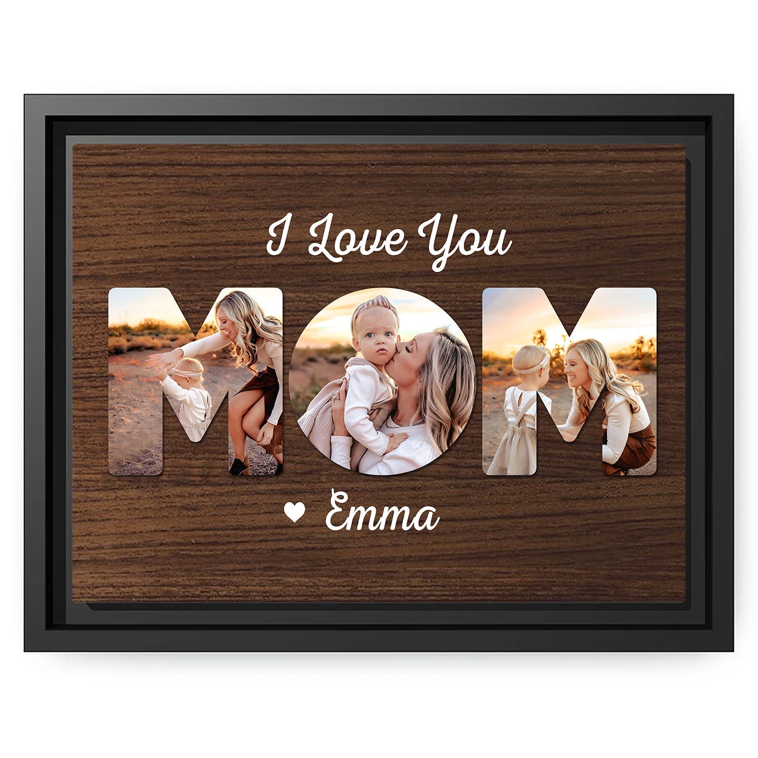 I Love You Mom - Personalized  gift For Mom - Custom Canvas Print - MyMindfulGifts