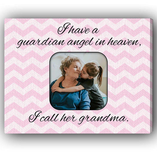 I Call Her Grandma - Personalized Memorial gift For Loss Of Grandma - Custom Canvas Print - MyMindfulGifts