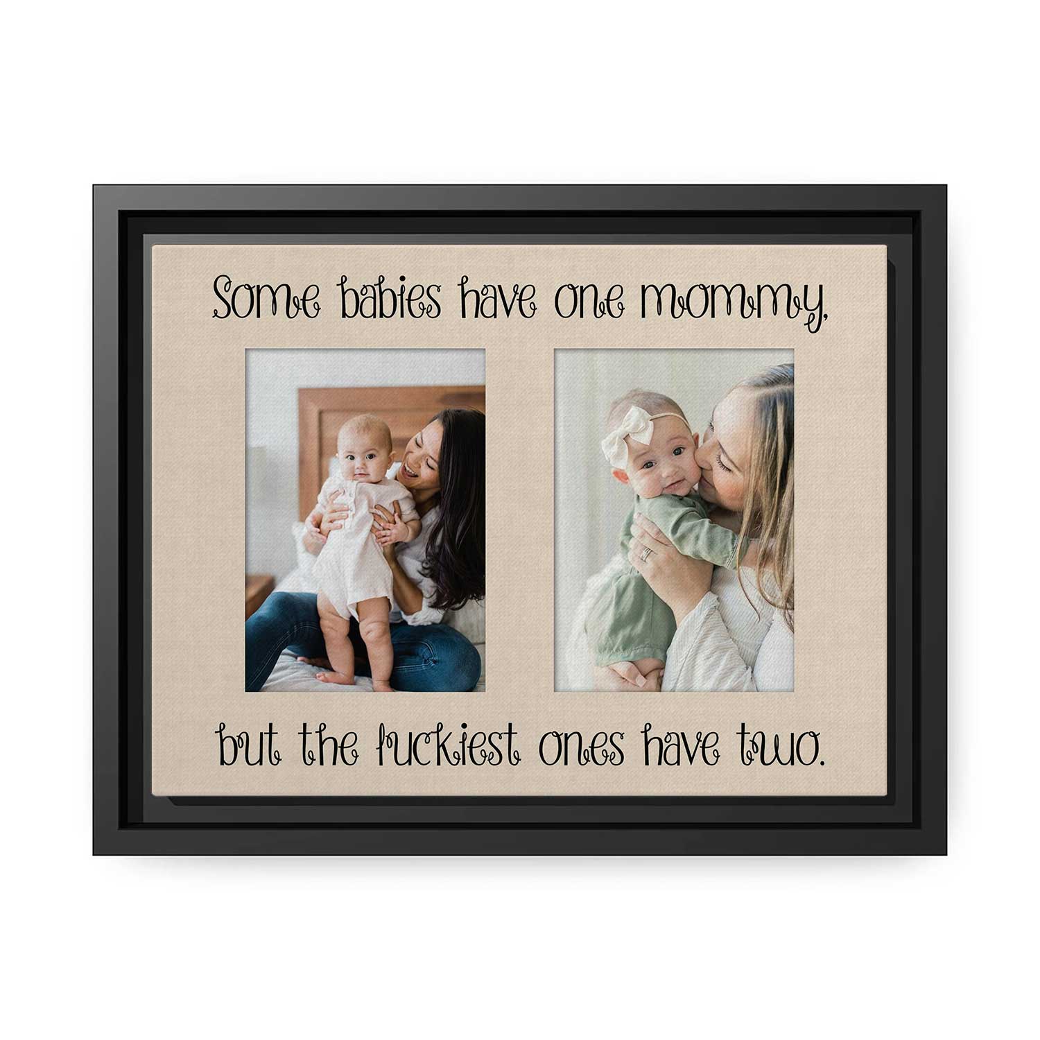 Two Mommies Photo Gift - Personalized  gift For Lesbian Mom - Custom Canvas Print - MyMindfulGifts
