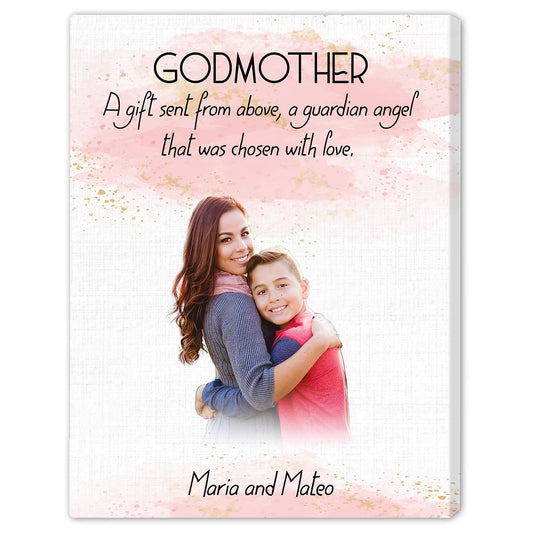 Godmother - Personalized  gift For Godmother - Custom Canvas Print - MyMindfulGifts