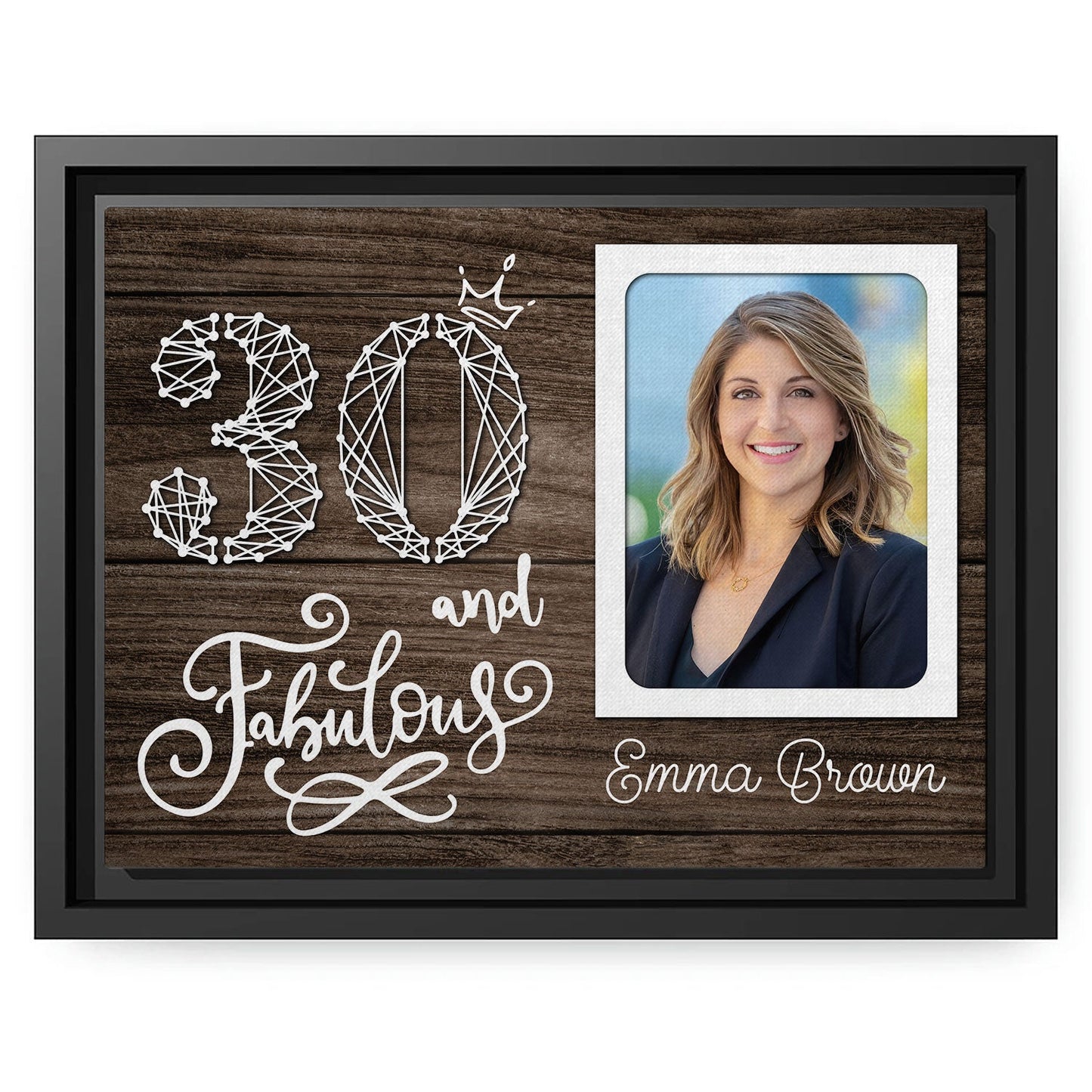 30 And Fabulous - Personalized 30th Birthday gift For 30 Year Old - Custom Canvas Print - MyMindfulGifts