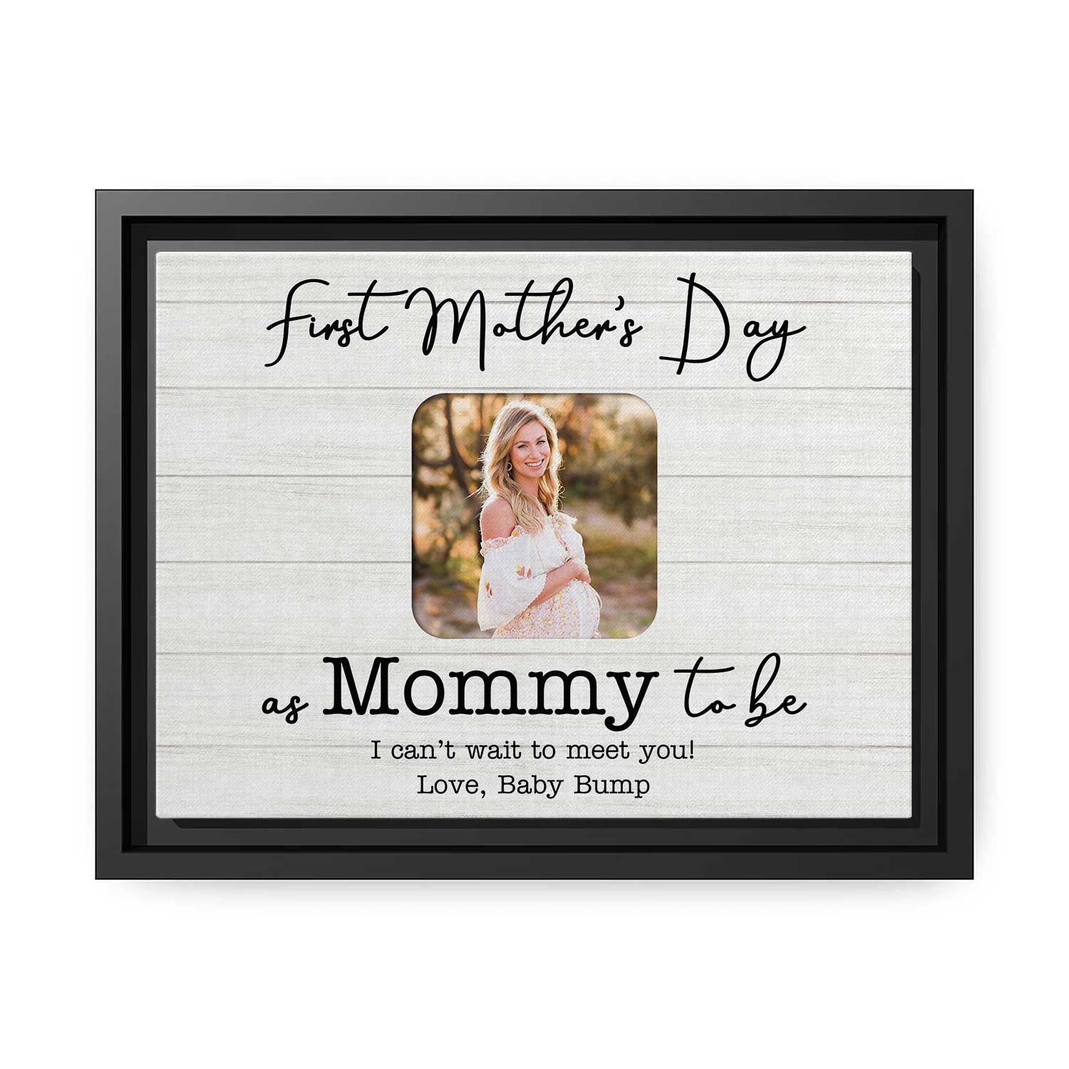 First Mother's Day As Mommy To Be - Personalized First Mother's Day gift For Mom To Be - Custom Canvas Print - MyMindfulGifts