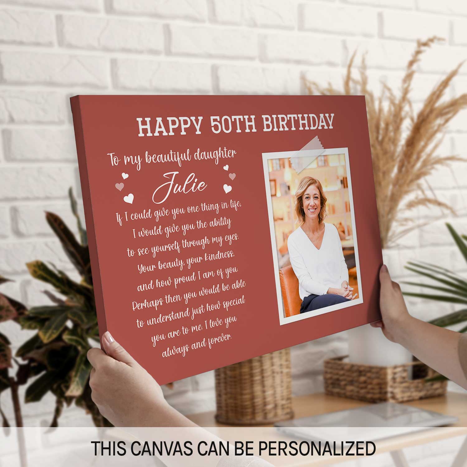 Happy 50th Birthday Personalized 50th Birthday gift For Daughter C My Mindful Gifts