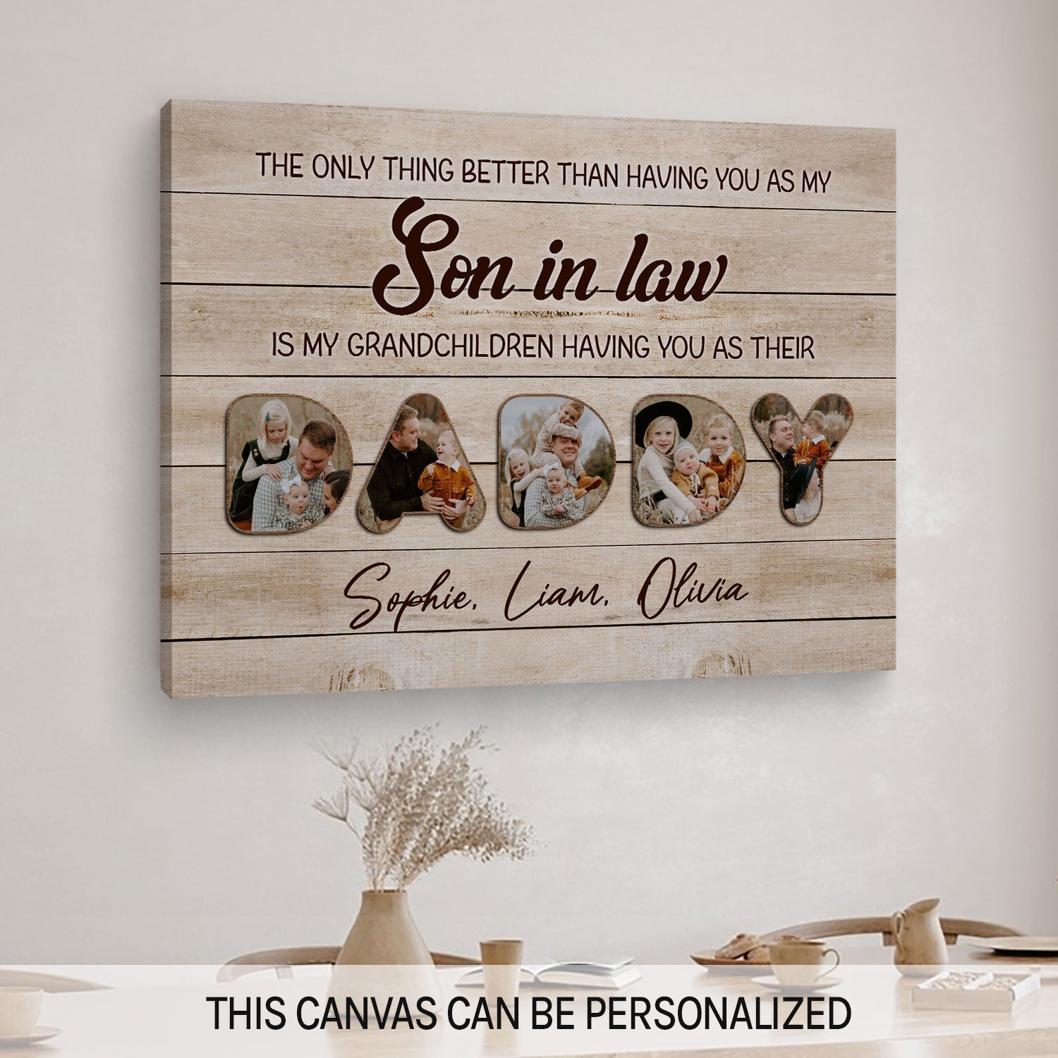 The Only Thing Better Than Having You As My Son In Law - Personalized  gift For Son In Law - Custom Canvas Print - MyMindfulGifts