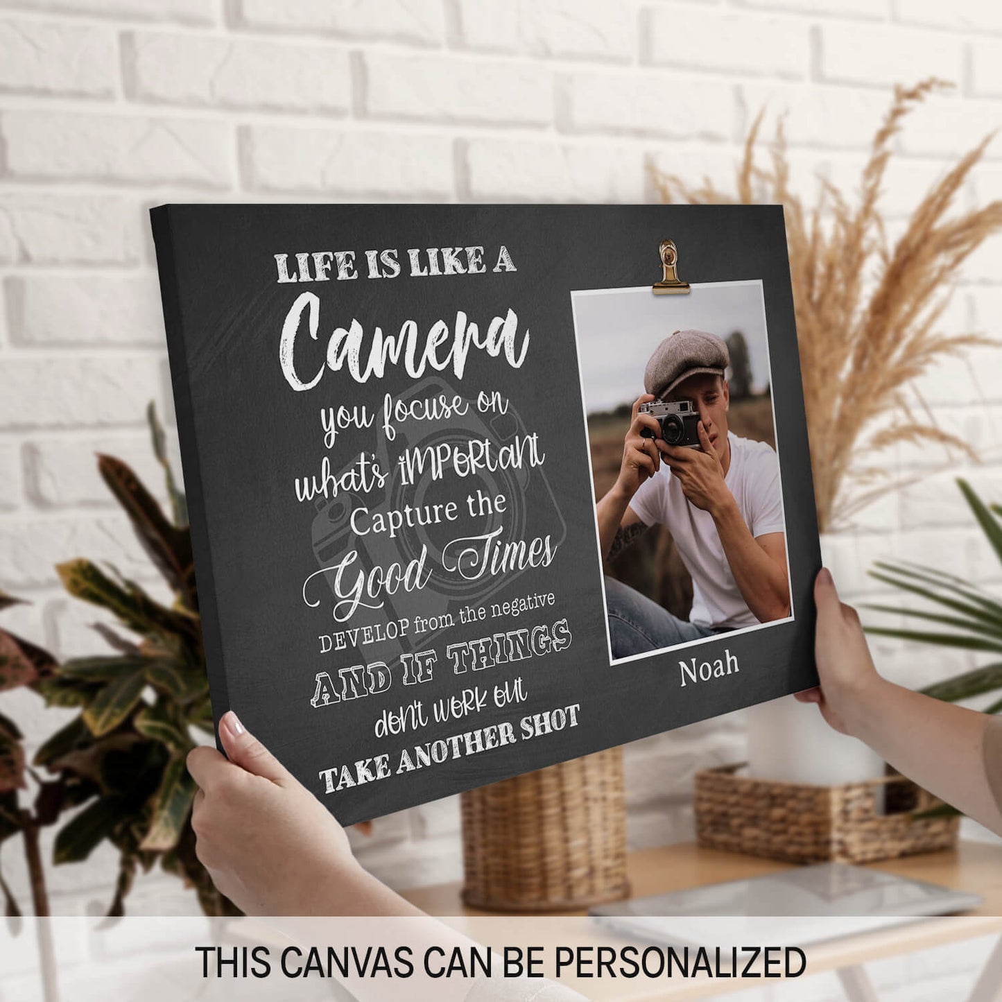 Focus On What's Important - Personalized  gift For Photographer - Custom Canvas Print - MyMindfulGifts