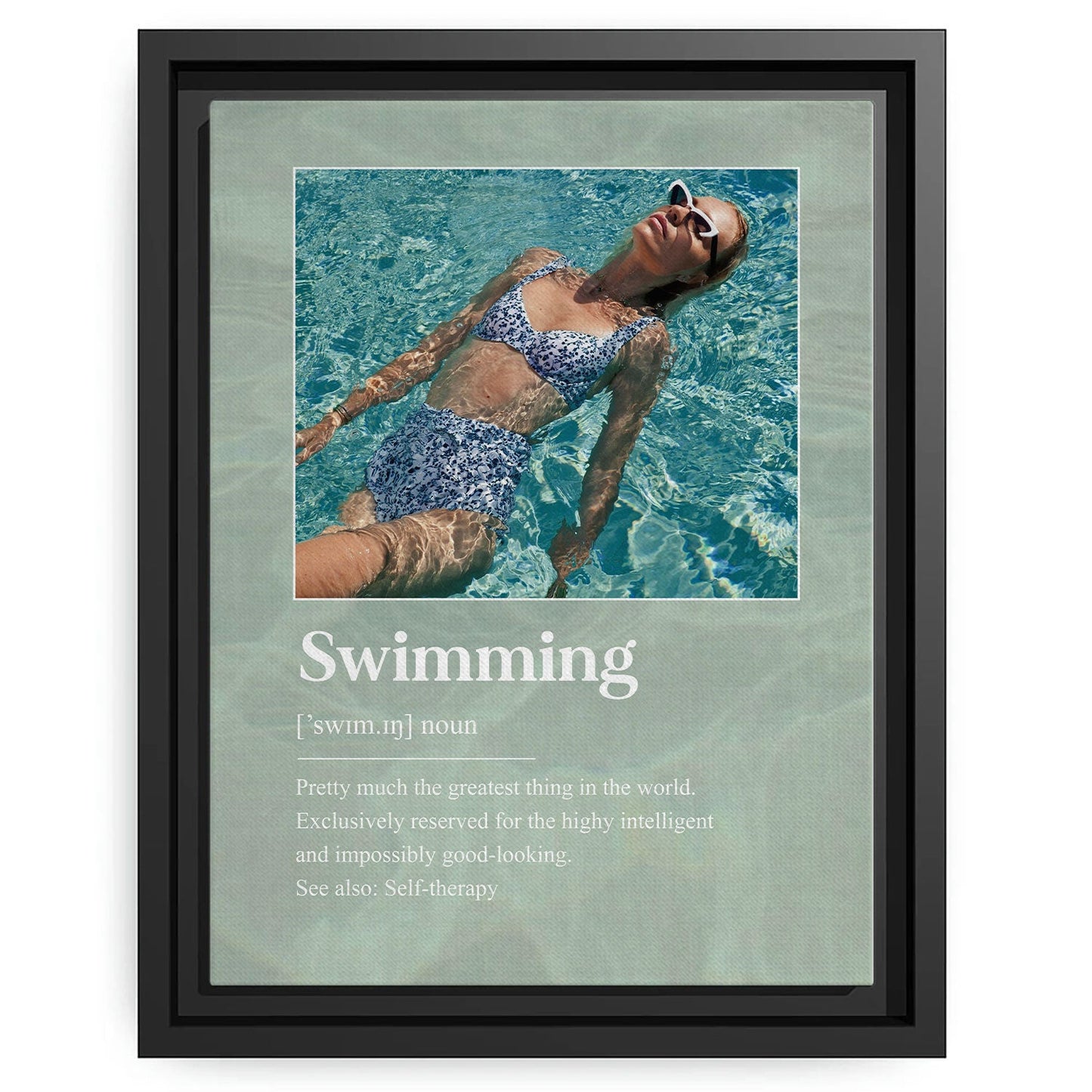 Funny Swimming Definition - Personalized  gift For Swimmer - Custom Canvas Print - MyMindfulGifts