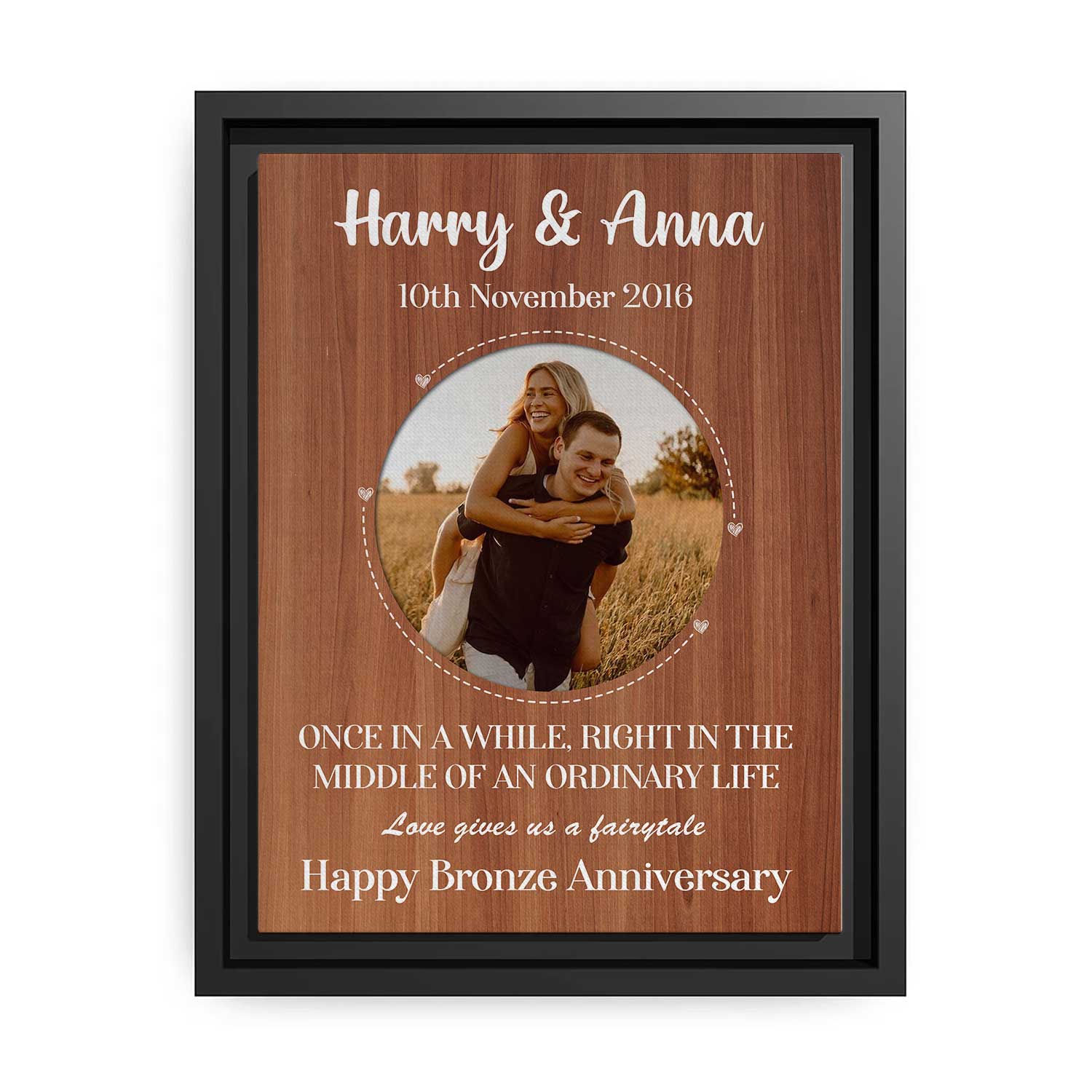 Happy Bronze Anniversary - Personalized 8 Year Anniversary gift