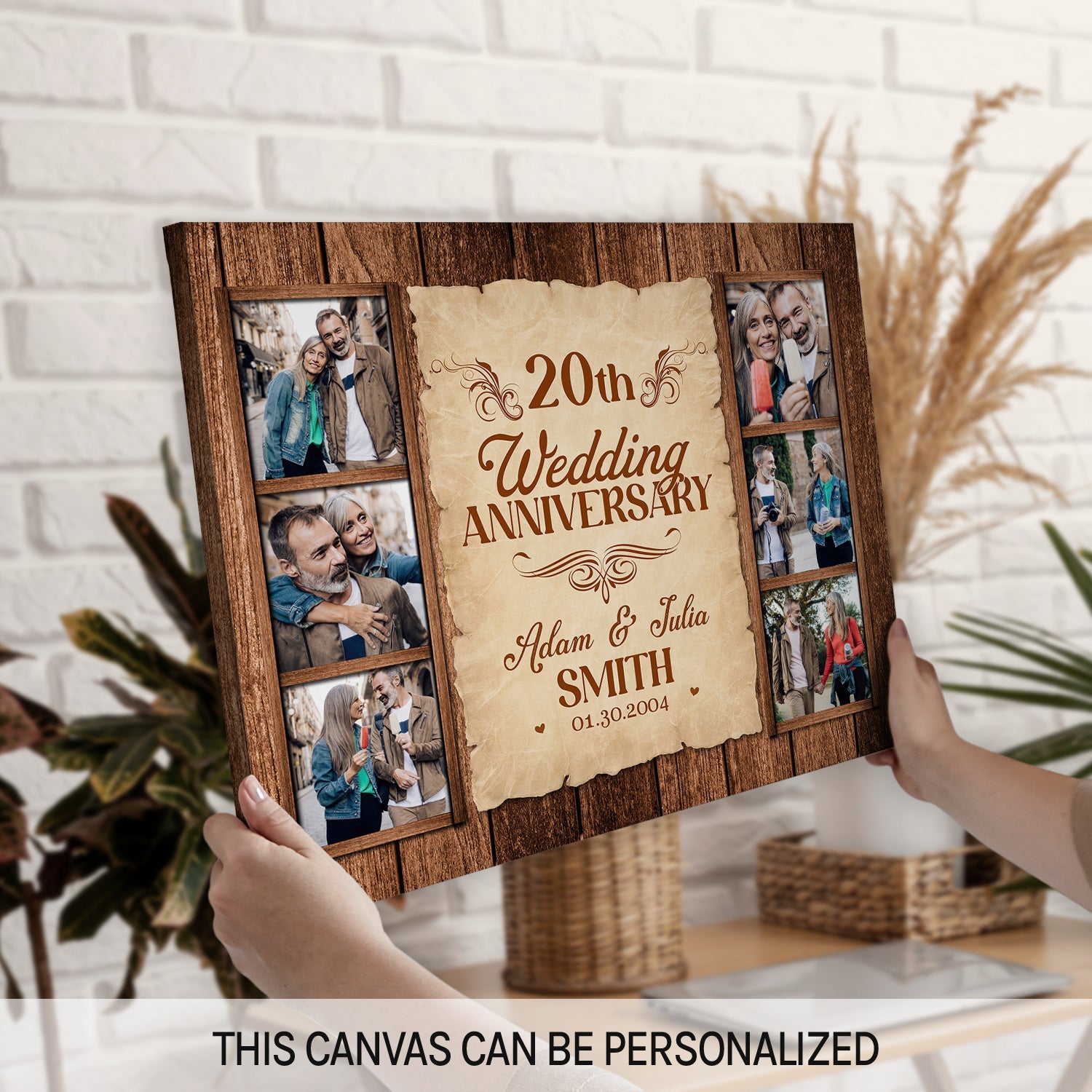 20th Wedding Anniversary Personalized 20 Year Anniversary gift