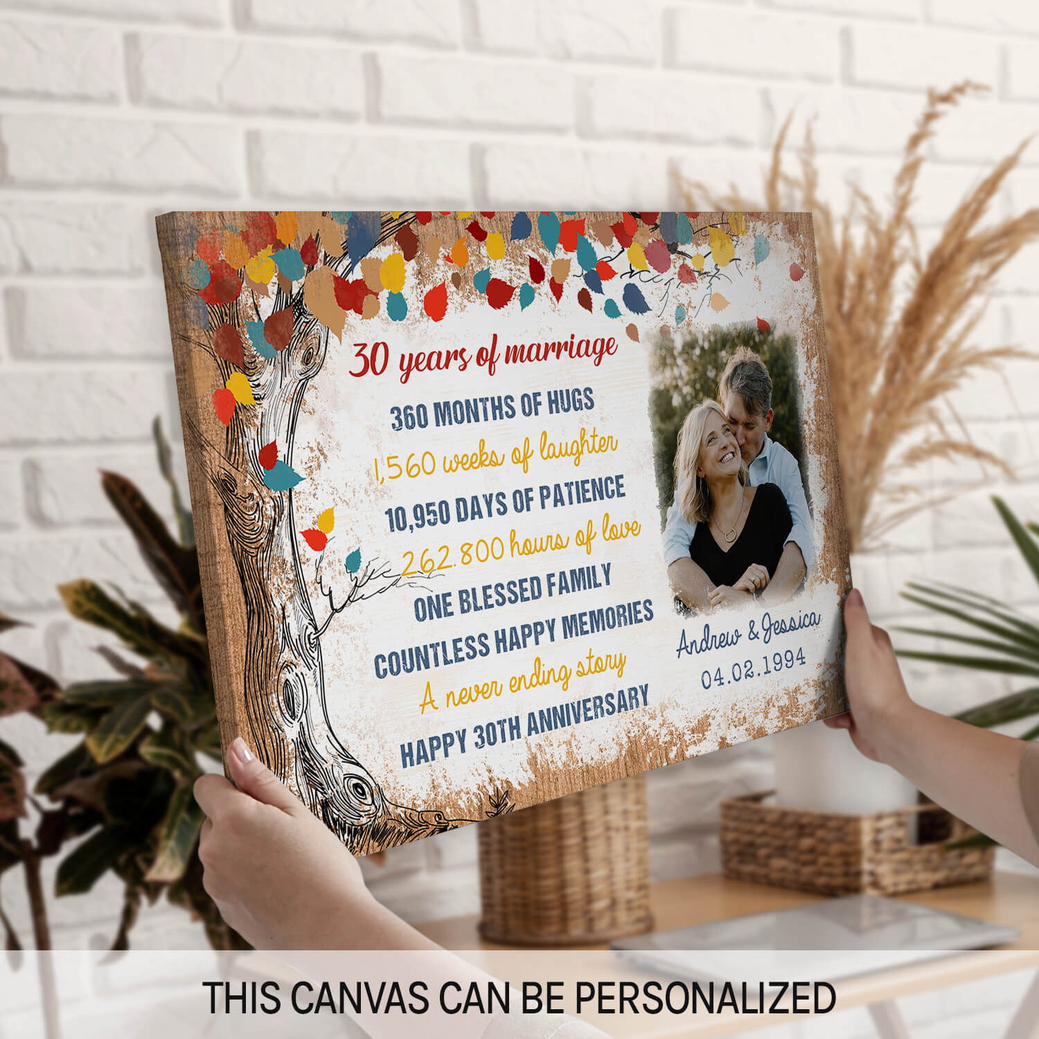 30 Years Of Marriage Personalized 30 Year Anniversary gift For