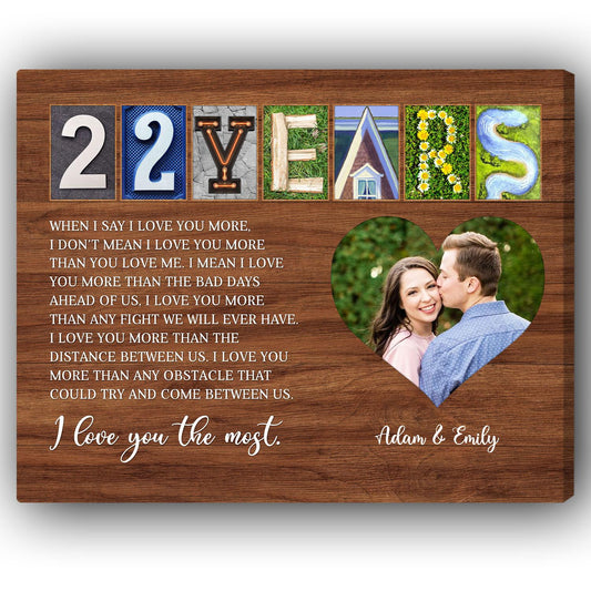 22 Years - Personalized 22 Year Anniversary gift For Parents, Husband or Wife - Custom Canvas Print - MyMindfulGifts