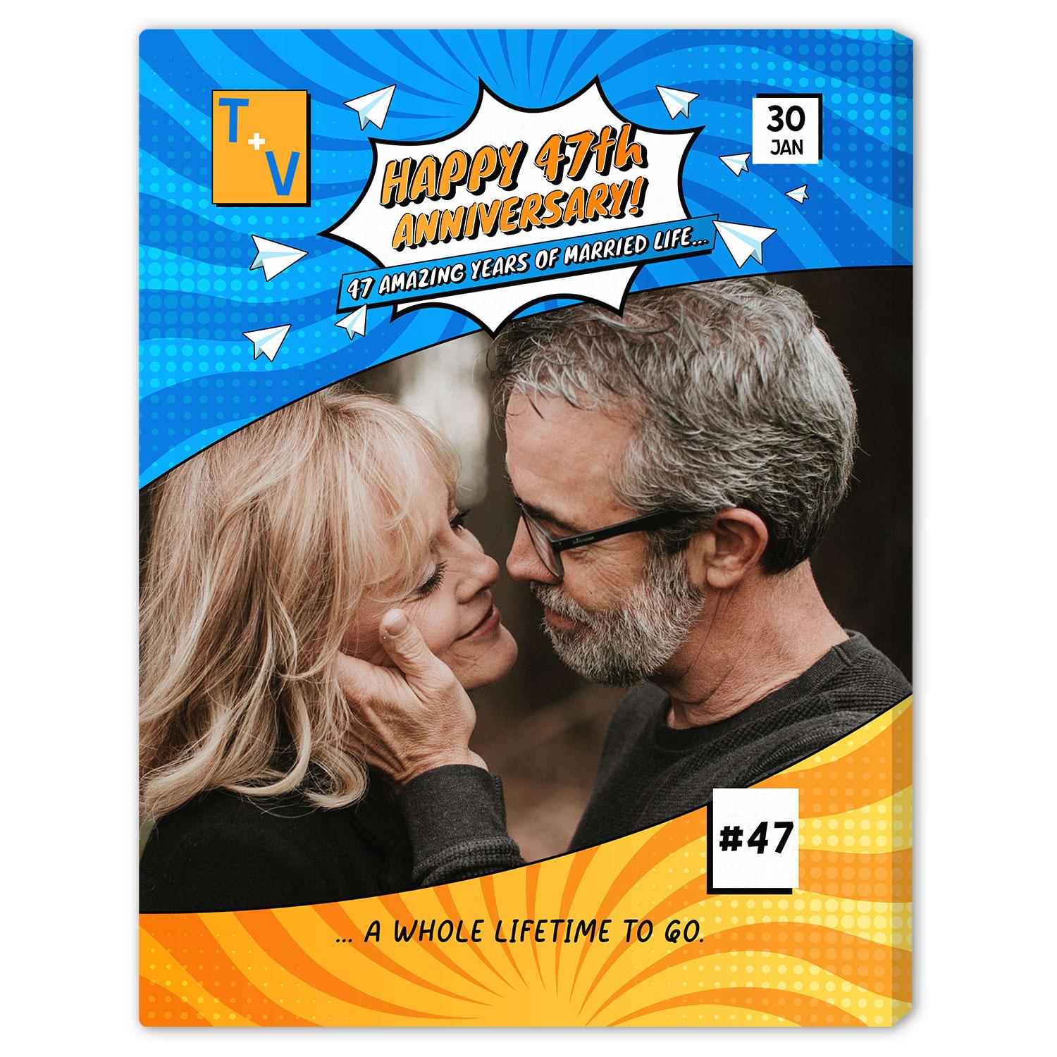 47 Amazing Years Of Married Life - Personalized 47 Year Anniversary gi ...