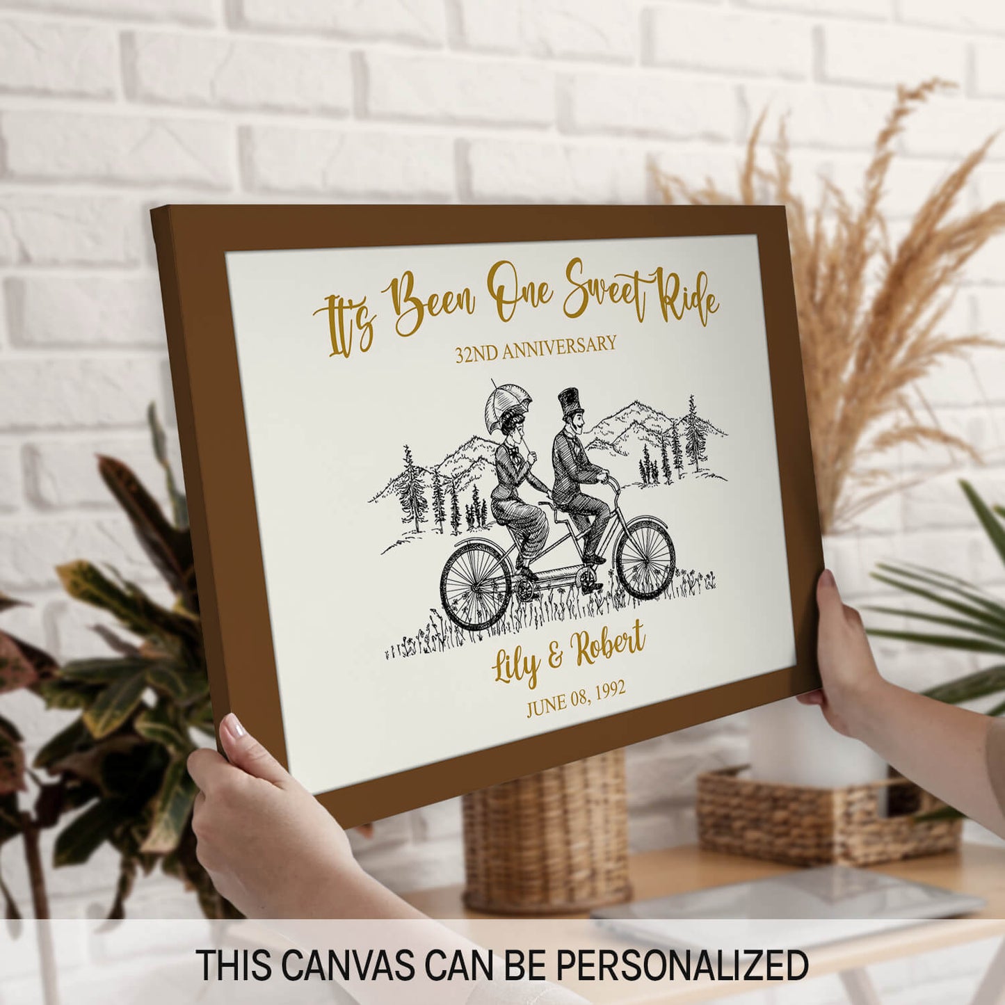 It's Been One Sweet Ride - Personalized 32 Year Anniversary gift For Parents - Custom Canvas Print - MyMindfulGifts