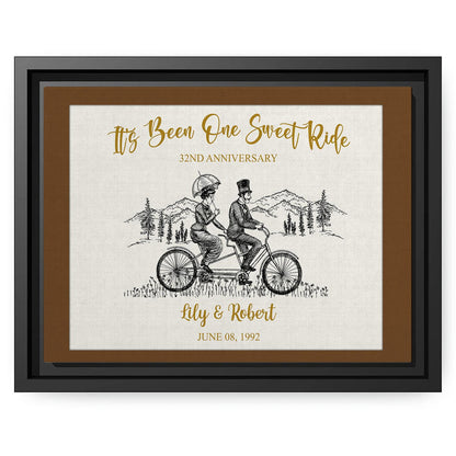 It's Been One Sweet Ride - Personalized 32 Year Anniversary gift For Parents - Custom Canvas Print - MyMindfulGifts