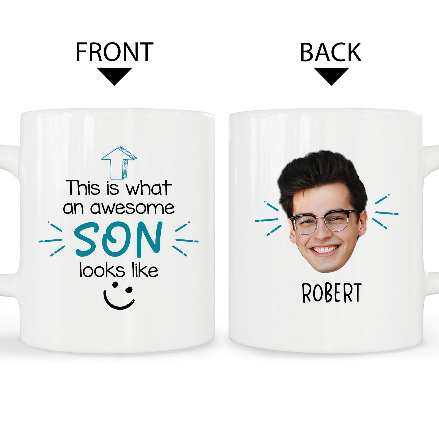 What An Awesome Son Looks Like - Personalized Birthday or Christmas gift For Son - Custom Mug - MyMindfulGifts