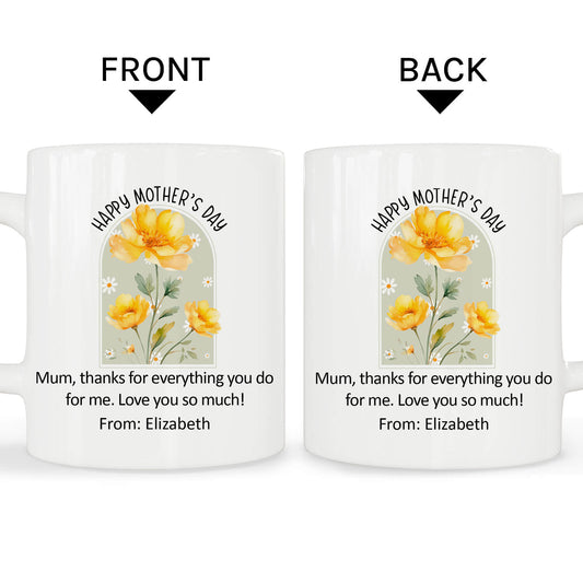 Happy Mother's Day - Personalized Mother's Day gift For Mom - Custom Mug - MyMindfulGifts